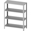 Stalgast Küchenregal ECO,  mit vier Böden,  AISI201 Edelstahl DRL10560,  Maße (B x T x H): 1000 x 500 x 1800 mm