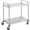 Stalgast Servierwagen Edelstahl,  150kg Traglast,  2 Borde LT0705002,  1 Stück - mit Griff,  (B x H x T): 86 x 92 x 54 cm