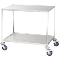 Stalgast Servierwagen Edelstahl,  150kg Traglast,  2 Borde LT0708002,  1 Stück - ohne Griff,  (B x H x T): 85 x 80 x 53 cm