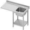 Stalgast Spültisch ECO,  mit Boden und Becken,  AISI201 Edelstahl DST12764RA,  Maße (B x T x H): 1200 x 700 x 900 mm,  ein Becken rechts