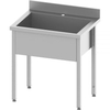 Stalgast Topfspüle ECO,  T 700,  1 Becken H 300,  AISI201 Edelstahl DTS08760A,  Maße (B x T x H): 800 x 700 x 850 mm