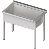 Stalgast Topfspüle Edelstahl 1 Becken,  300 mm Beckenhöhe VTS06650A,  Maße: (B x T x H) 600 x 600 x 850 mm,  verschweißt