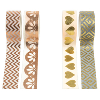 STYLEX Folien-Deko-Klebeband 43002,  1 Packung = 2 Rollen á 3m,  Designs sortiert