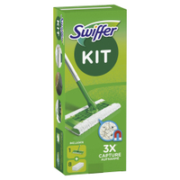 Swiffer System Starter Kit Bodenwischer 00185466,  1 Set = 1 Bodenstab + 8 Tücher