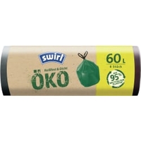 Swirl Öko Müllbeutel Reißfest,  60 Liter 4008871217394,  1 Rolle = 8 Beutel