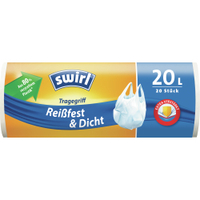 Swirl Müllbeutel Reißfest,  mit Tragegriff,  20 Liter 4008871215635,  1 Rolle = 20 Beutel