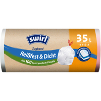 Swirl Müllbeutel reißfest,  mit Zugband,  35 Liter 4008871216427 ,  1 Rolle = 15 Beutel