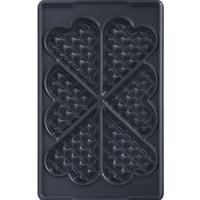 Tefal Herzwaffel Waffeplatten Snack Collection,  3-teilig XA8006,  1 Set = 2 Herzwaffel Platten inkl. Rezeptheft