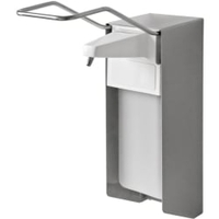 TEMDEX Desinfektionsmittel- und Seifenspender,  Edelstahl 118 812,  500 ml,  langer Armhebel,  Edelstahlpumpe