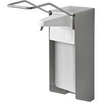 TEMDEX Desinfektionsmittel- und Seifenspender,  Edelstahl 118 836,  500 ml,  langer Armhebel,  Kunststoffpumpe