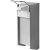 TEMDEX Desinfektionsmittel- und Seifenspender,  Edelstahl 118 843,  1000 ml,  kurzer Armhebel,  Edelstahlpumpe