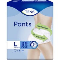 TENA Pants Plus Inkontinenzhosen 792608,  1 Karton = 4 Packungen à 8 Inkontinenzhosen,  Größe: L
