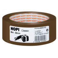 Tesa Nopi Paketband Pack Classic,  braun 57210-00000,  Maße (L x B): 66 m x 38 mm,  1 Rolle