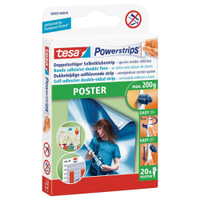 tesa Powerstrips Poster Klebestreifen 58003-00079-04,  1 Packung = 20 Strips