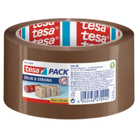 tesapack Solid & Strong Paketband 1 Rolle = 66 m x 50 mm,  braun