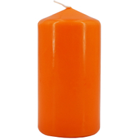 Tischkerze,  orange 1 Packung = 5 Stück,  ca. 18 Stunden Brenndauer