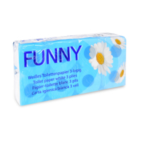 Toilettenpapier,  Tissue,  3-lagig,  hochweiß 1 Packung = 8 Rollen à 150 Blatt