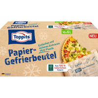 Toppits Papier-Gefrierbeutel,  reißfest 4008871220271,  1 Packung = 10 Stück,  Fassungsvermögen: 6 Liter