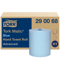 Tork Handtuchrollen Matic,  H1-kompatibel,  21 cm x 150 m,  blau 290068,  1 Paket = 6 Rollen à 612 Tücher = 3.672 Tücher