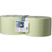 Tork Industrie Papierwischtücher,  W1,  2-lagig,  grün 129243,  1 Karton = 2 Rollen à 1500 Tücher