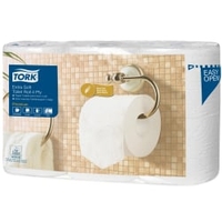 Tork Kleinrollen Toilettenpapier T4 Premium,  4-lagig,  weiß 110405,  1 Paket = 7 x 6 Rollen x 150 Blatt = 6.300 Blatt