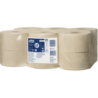 Tork Mini Jumbo Toilettenpapier,  T2-kompatibel,  2-lagig,  natur 120377,  1 Paket = 12 Rollen à 170 Meter