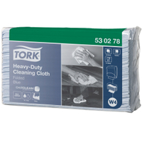 Tork Reinigungstücher,  W4 kompatibel,  38, 5 x 43 cm,  blau,  1-lagig 530278,  1 Karton = 5 Beutel x 100 Tücher = 500 Tücher