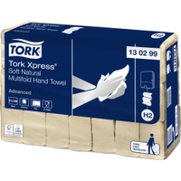 Tork Xpress Papierhandtücher,  H2 kompatibel,  21, 3 x 24 cm 130299,  1 Karton = 21 Packungen à 180 Blatt