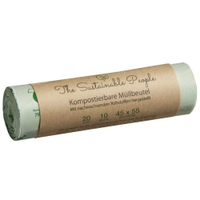 TSP Bio Müllbeutel,  20 Liter,  100% heim-kompostierbar,  45 x 55 cm 4052,  1 Rolle = 10 Stück,  hellgrün
