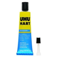 UHU hart Spezialkleber 45495,  35 g - Tube in Blisterverpackung