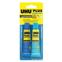 UHU plus schnellfest 2-K-Epoxidharzkleber 45700,  35 g - Tube in Hängekunststoffbox