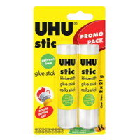 UHU stic Klebestift 52190,  Packung = 2 x 21 g - Klebestife
