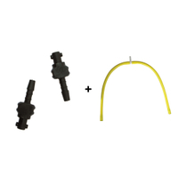 UNGER nLite Schlauch/Bürste Anschluss + Sprühdüsen NLHPC + NLBJF,  2 Schlauchstücke (Ø 5 mm) mit 1 T-Stück und 1 Set Sprühdüsen