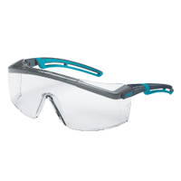 uvex astrospec 2.0 Schutzbrille,  kratzfest,  beschlagfrei 9164275,  Farbe: anthrazit / petrol