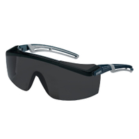 uvex astrospec 2.0 Schutzbrille,  kratzfest,  beschlagfrei 9164387,  Farbe: schwarz / grau