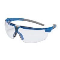 uvex i-3 s Arbeitsschutzbrille,  kratzfest,  chemikalienbeständig 9190065,  Farbe: blau / grau
