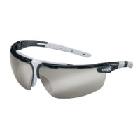 uvex i-3 Schutzbrille,  mit Silberspiegel 9190885,  Farbe: schwarz / hellgrau