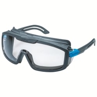 uvex i-guard Schutzbrille,  chemikalienbeständig,  kratzfest 9143266,  Farbe: anthrazit / blau