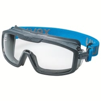 uvex i-guard+ Vollsichtbrille,  chemikalienbeständig,  kratzfest 9143267,  Farbe: anthrazit / blau