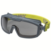 uvex i-guard+ Vollsichtbrille,  chemikalienbeständig,  kratzfest 9143283,  Farbe: anthrazit / lime
