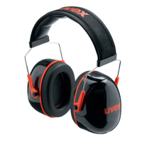 uvex K3 Kapselgehörschutz 2600003,  Farbe: rot / schwarz,  33 dB