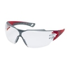 uvex pheos cx2 Schutzbrille,  kratzfest,  beschlagfrei 9198258,  Farbe: rot / grau