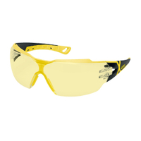 uvex pheos cx2 Schutzbrille,  kratzfest,  beschlagfrei 9198285,  Farbe: schwarz / gelb