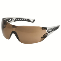 uvex phoes nxt CBR23 Schutzbrille,  kratzfest,  beschlagfrei 9128223,  Farbe: weiß / schwarz