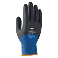 uvex phynomic WET PLUS Schutzhandschuh 6006107,  1 Packung = 10 Paar,  Größe 7