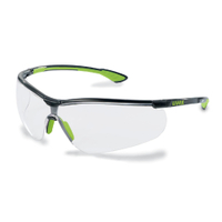uvex sportstyle Schutzbrille,  kratzfest,  beschlagfrei 9193265,  Farbe: schwarz / lime