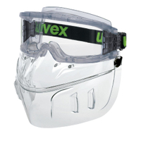 uvex ultravision Vollsichtschutzbrille,  kratzfest,  beschlagfrei 9301555,  Mit Faceguard