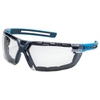 uvex x-fit pro guard Schutzbrille,  kratzfest,  beschlagfrei 9199680,  Farbe: blau / anthrazit,  ohne Slider
