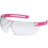 uvex x-fit Schutzbrille,  kratzfest,  beschlagfrei 9199123,  Farbe: pink / transculent