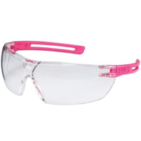 uvex x-fit Schutzbrille,  kratzfest,  beschlagfrei 9199123,  Farbe: pink / transculent
